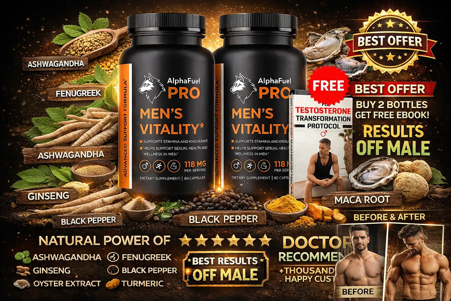 AlphaFuel Pro Male Vitality Support